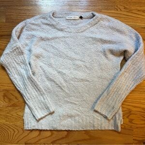 Sleeping on snow Anthropologie light gray soft sweater size XS